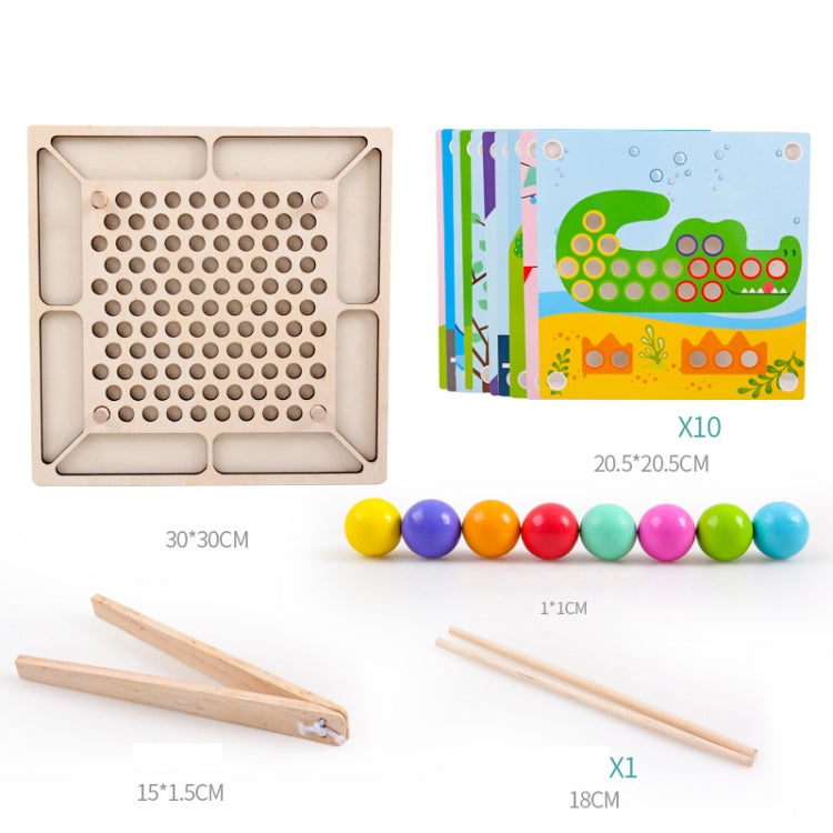Palillos Clip Beads Juguetes educativos Coordinación mano-ojo Concentración Entrenamiento Juguetes Entrega de color al azar, Chopsticks Clip Beads