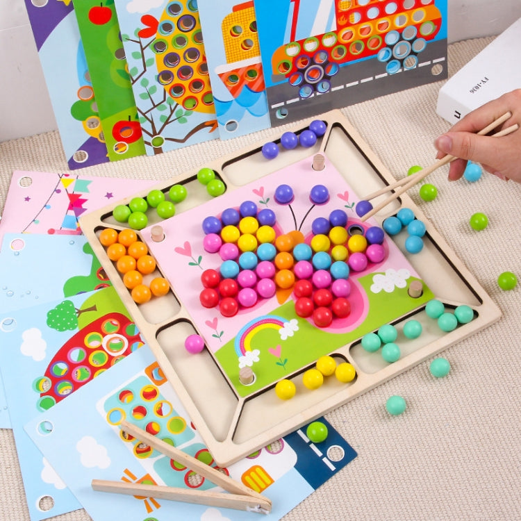 Palillos Clip Beads Juguetes educativos Coordinación mano-ojo Concentración Entrenamiento Juguetes Entrega de color al azar, Chopsticks Clip Beads