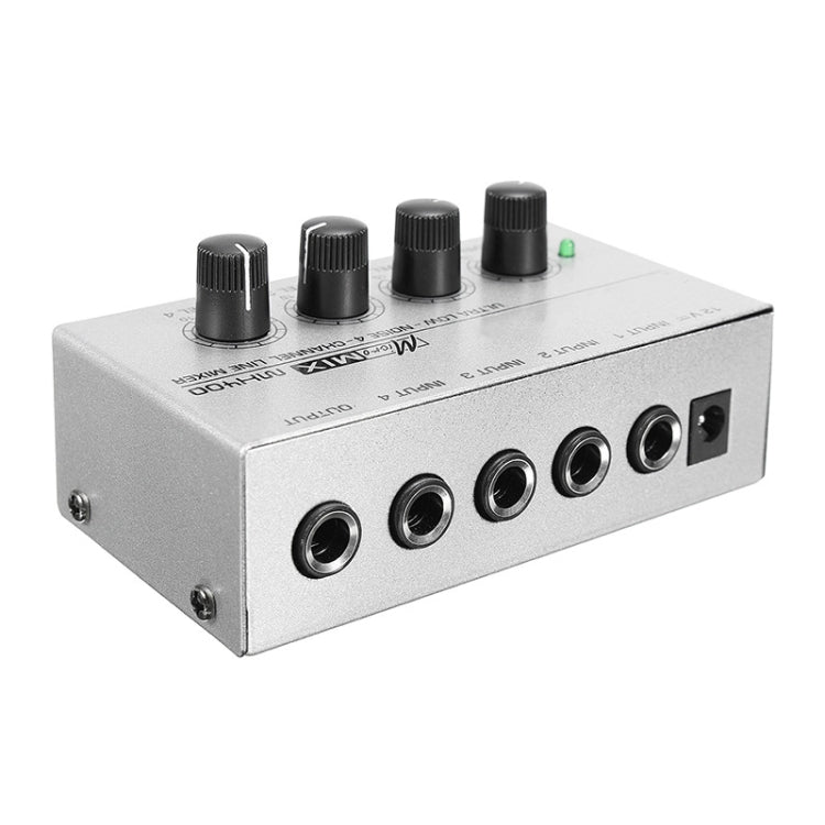 Mini Karaoke Audio Mixer4 Channel Line Mono Micrófono Amplificador de mezcla de sonido para KTV familiar