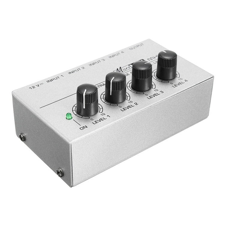 Mini Karaoke Audio Mixer4 Channel Line Mono Micrófono Amplificador de mezcla de sonido para KTV familiar