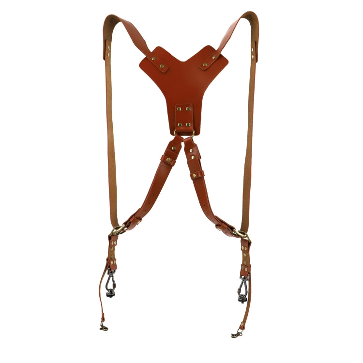 Correa de cuero para cámara Accesorios para equipos de fotografía al aire libre Cámara universal de un solo disparo Correa doble para el hombro