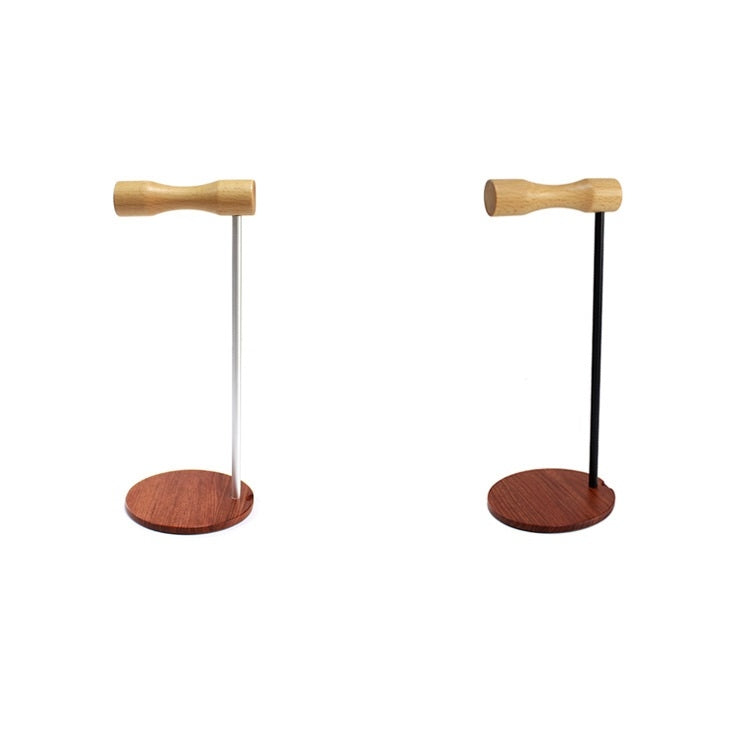 Soporte de exhibición para auriculares montado en la cabeza de madera con varilla de Metal creativa, Single-sided White Metal Rod, Single-sided Black Metal Rod, Double-sided White Metal Rod, Double-sided Black Metal Rod