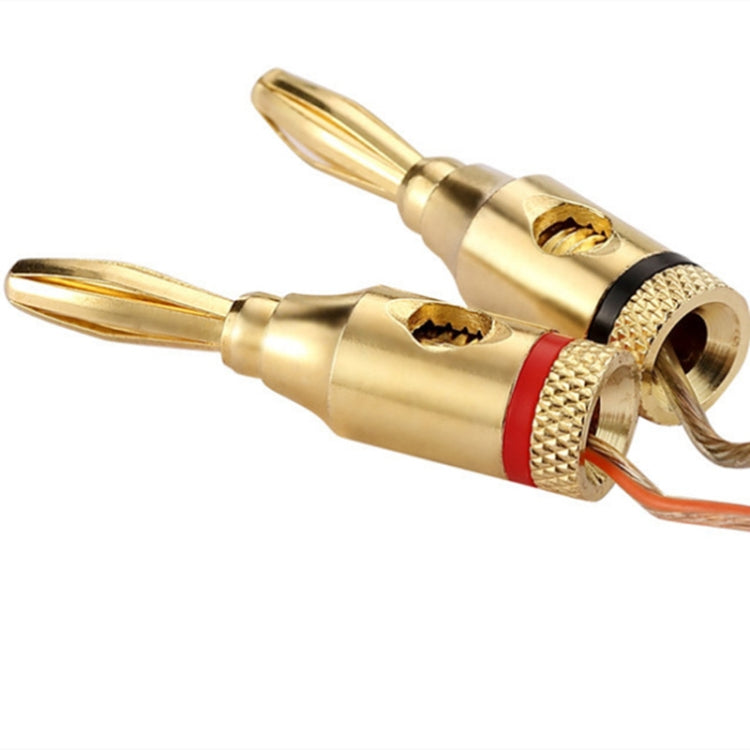 20 PCS Conector de cable de altavoz de conector de audio con cabeza de banana chapada en oro de 4 mm