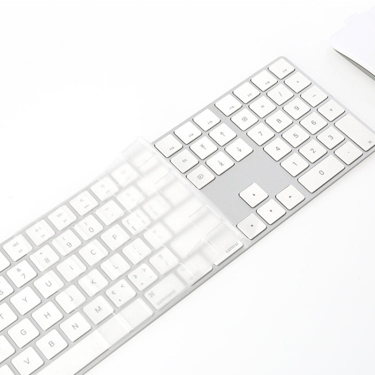 T17606 Película para teclado de computadora Película protectora para teclado nano largo transparente de TPU, For iMac 2017 Magic Keyboard(with Number Model)