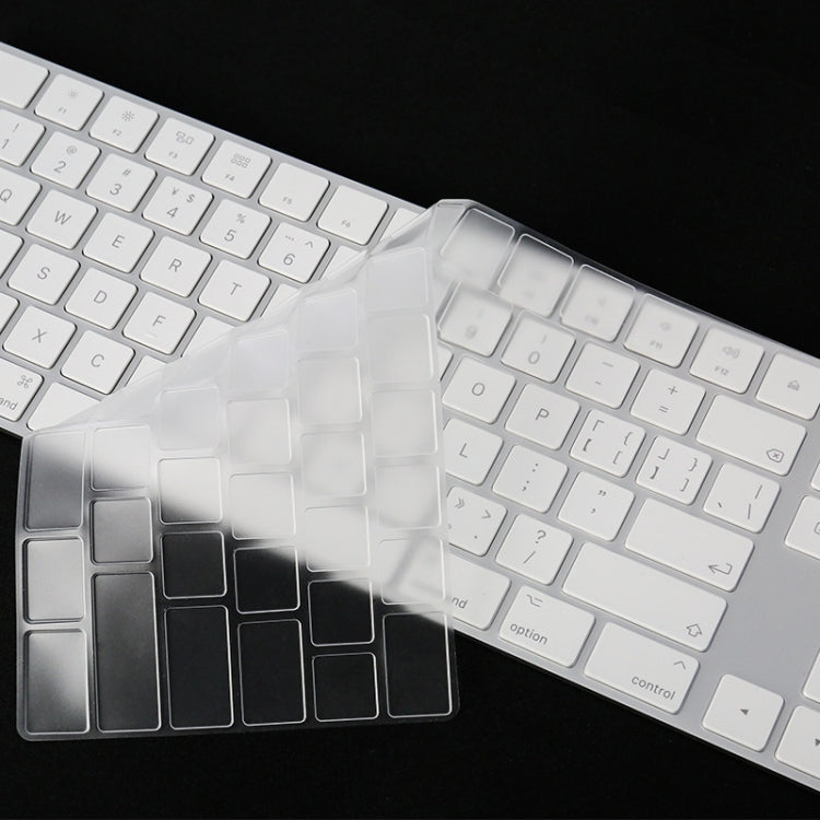 T17606 Película para teclado de computadora Película protectora para teclado nano largo transparente de TPU, For iMac 2017 Magic Keyboard(with Number Model)