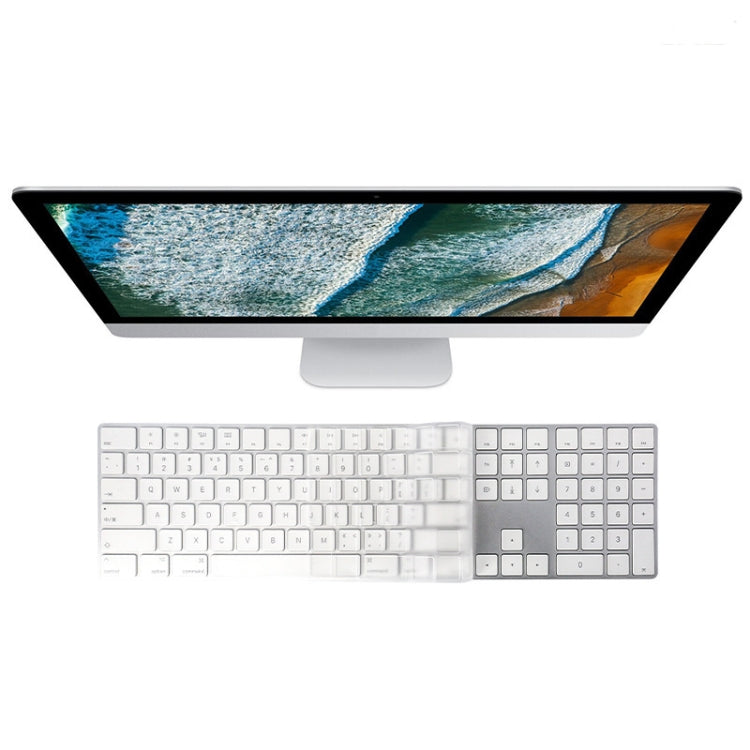 T17606 Película para teclado de computadora Película protectora para teclado nano largo transparente de TPU, For iMac 2017 Magic Keyboard(with Number Model)