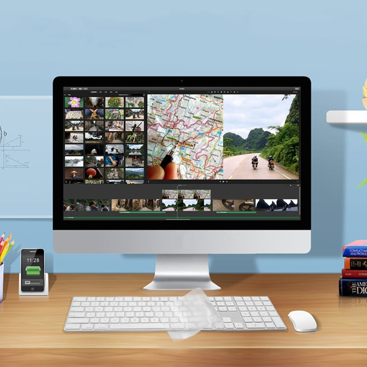 T17606 Película para teclado de computadora Película protectora para teclado nano largo transparente de TPU, For iMac 2017 Magic Keyboard(with Number Model)