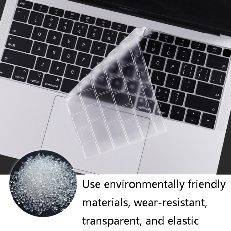 Película protectora transparente del teclado del ordenador portátil de TPU de 0,13 mm, For MacBook Air 11.6 inch A1370 & A1465, For MacBook Retina 12 inch A1534, For MacBook Pro 13.3 inch A1708 (without Touch Bar), For MacBook Air 13.3 inch A1369 & A14...