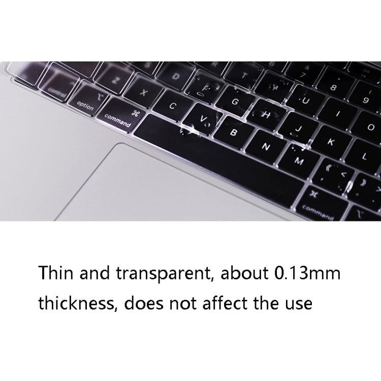 Película protectora transparente del teclado del ordenador portátil de TPU de 0,13 mm, For MacBook Air 11.6 inch A1370 & A1465, For MacBook Retina 12 inch A1534, For MacBook Pro 13.3 inch A1708 (without Touch Bar), For MacBook Air 13.3 inch A1369 & A14...