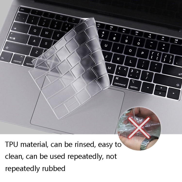Película protectora transparente del teclado del ordenador portátil de TPU de 0,13 mm, For MacBook Air 11.6 inch A1370 & A1465, For MacBook Retina 12 inch A1534, For MacBook Pro 13.3 inch A1708 (without Touch Bar), For MacBook Air 13.3 inch A1369 & A14...