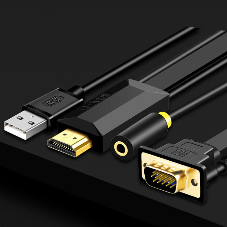 JH HV10 1080P HDMI a VGA Cable proyector TV Box ordenador portátil Cable adaptador de pantalla Industrial, 1m, 2m, 3m, 5m, 10m