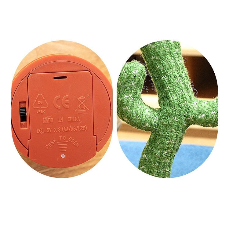 Muñeca de regalo de vacaciones con canto de cactus eléctrico para niños, No Battery