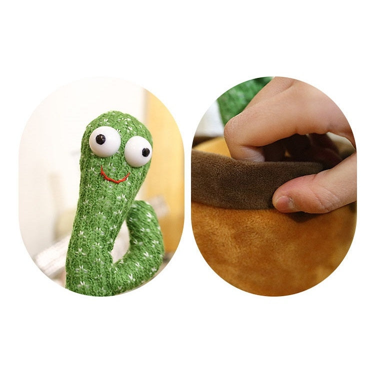 Muñeca de regalo de vacaciones con canto de cactus eléctrico para niños, No Battery