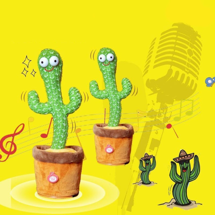 Muñeca de regalo de vacaciones con canto de cactus eléctrico para niños, No Battery