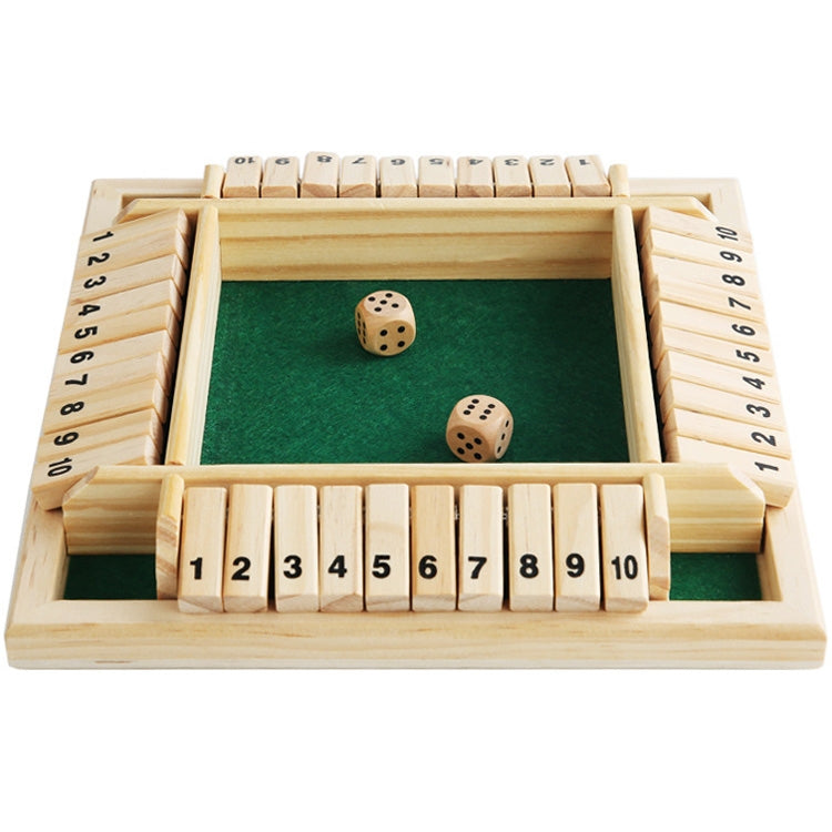 Juego de flop Digital de cuatro lados para niños, interacción de fiesta, juego de mesa educativo de ocio, juguetes de madera de descompresión para adultos, Green, Brown