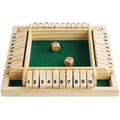 Juego de flop Digital de cuatro lados para niños, interacción de fiesta, juego de mesa educativo de ocio, juguetes de madera de descompresión para adultos, Green, Brown
