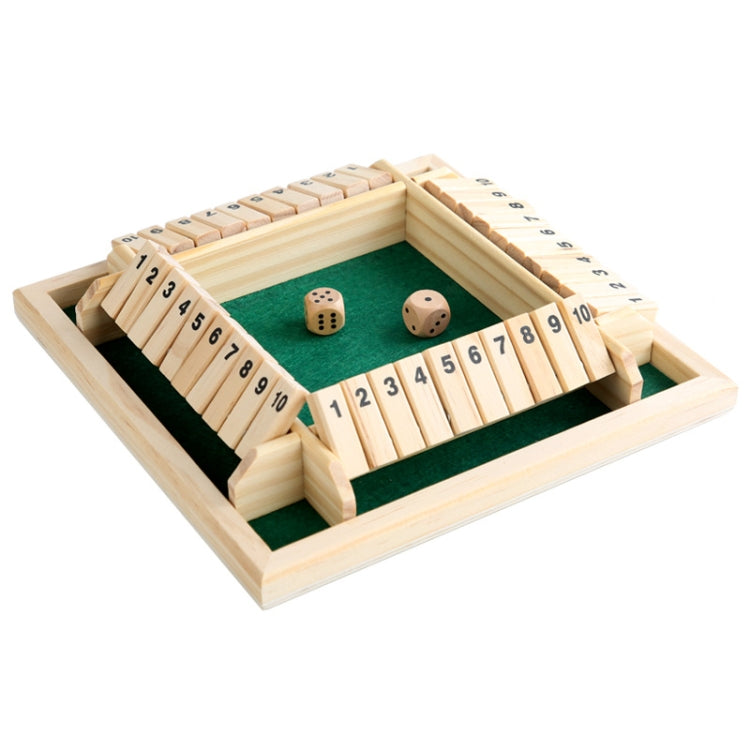 Juego de flop Digital de cuatro lados para niños, interacción de fiesta, juego de mesa educativo de ocio, juguetes de madera de descompresión para adultos, Green, Brown
