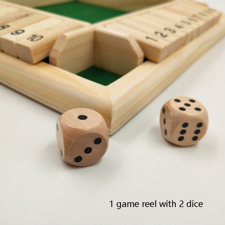 Juego de flop Digital de cuatro lados para niños, interacción de fiesta, juego de mesa educativo de ocio, juguetes de madera de descompresión para adultos, Green, Brown