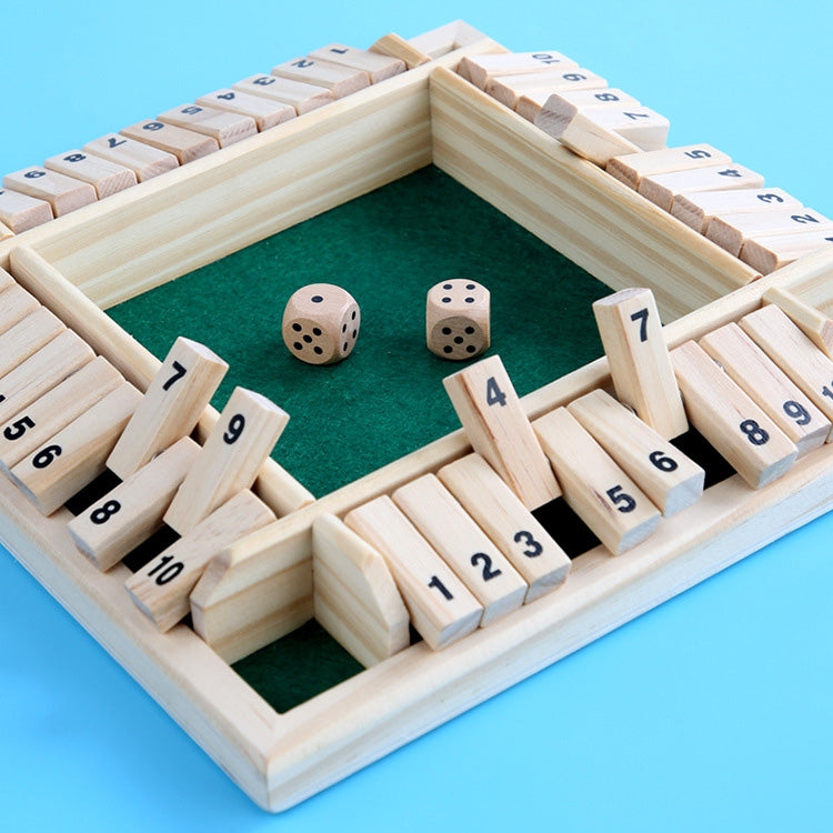 Juego de flop Digital de cuatro lados para niños, interacción de fiesta, juego de mesa educativo de ocio, juguetes de madera de descompresión para adultos, Green, Brown
