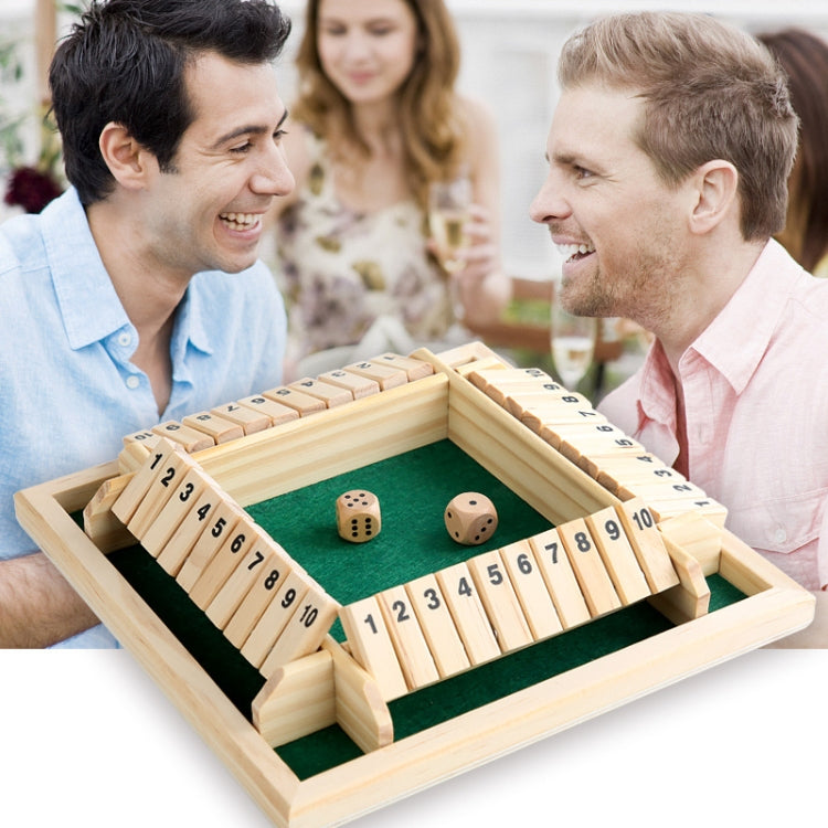 Juego de flop Digital de cuatro lados para niños, interacción de fiesta, juego de mesa educativo de ocio, juguetes de madera de descompresión para adultos, Green, Brown