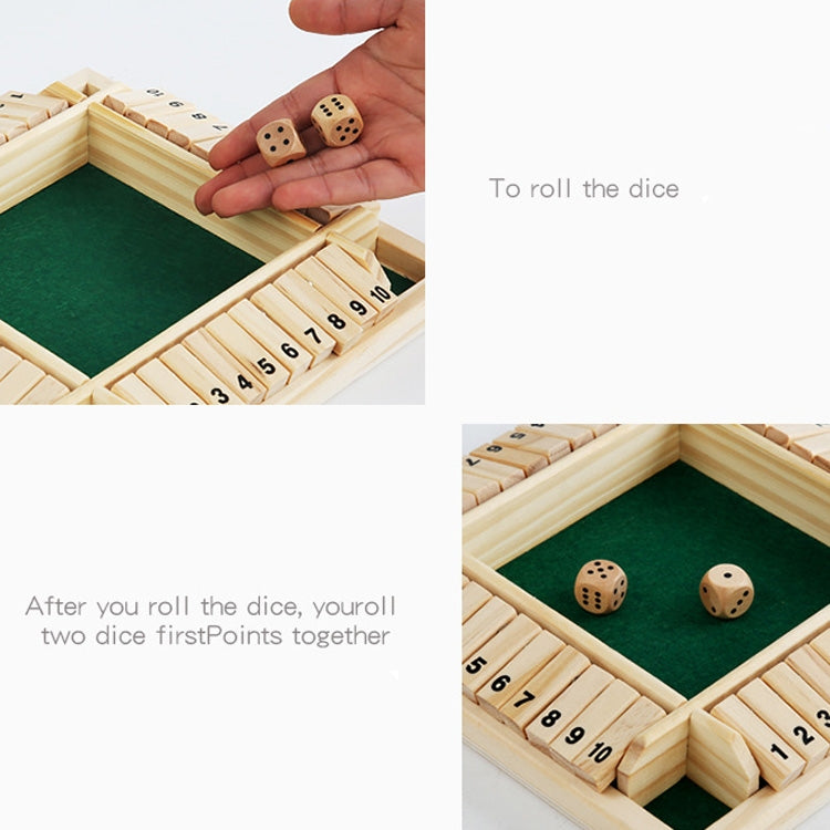 Juego de flop Digital de cuatro lados para niños, interacción de fiesta, juego de mesa educativo de ocio, juguetes de madera de descompresión para adultos, Green, Brown