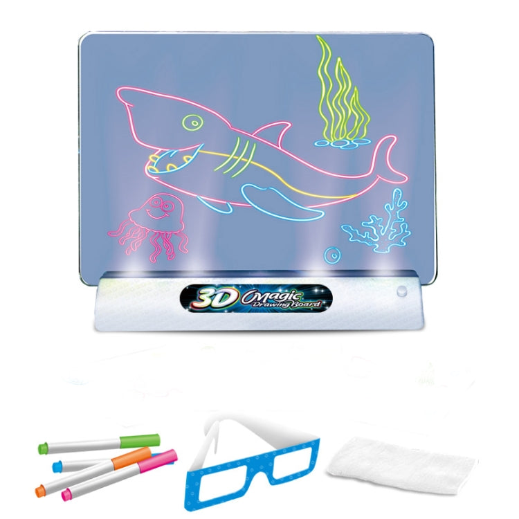 Tablero de dibujo fluorescente 3D Tablero de escritura tridimensional luminoso mágico Tablero de graffiti Iluminación Rompecabezas Tablero de dibujo para niños, Estilo:, Medium  Drawing Board (Space Version), Medium Drawing Board  (Ocean Version)      ...