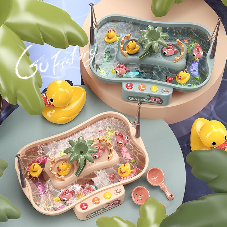 Casa de juegos para niños, ciclo eléctrico educativo, estación de pesca giratoria, juego acuático de verano, juego de juguetes, Green 6 Ducks, Pink 6 Ducks, Green 3 Fish 3 Ducks, Pink 3 Fish 3 Ducks