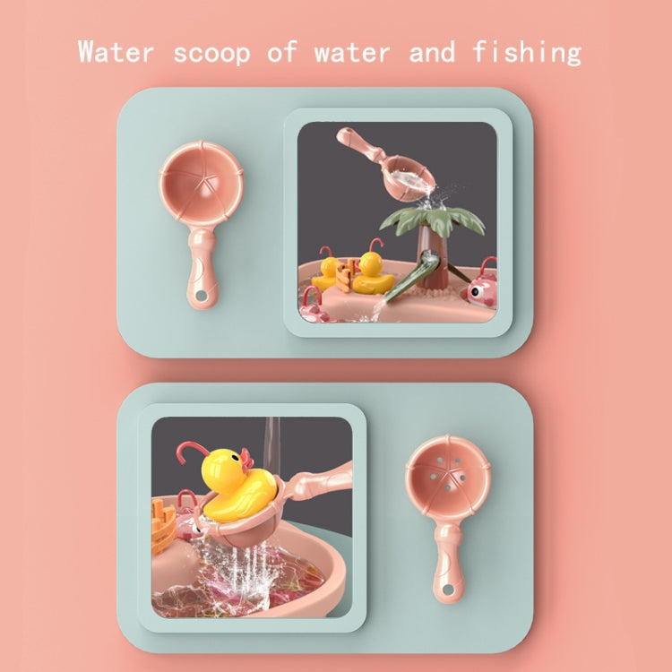 Casa de juegos para niños, ciclo eléctrico educativo, estación de pesca giratoria, juego acuático de verano, juego de juguetes, Green 6 Ducks, Pink 6 Ducks, Green 3 Fish 3 Ducks, Pink 3 Fish 3 Ducks