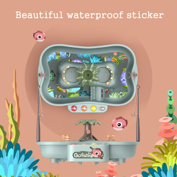 Casa de juegos para niños, ciclo eléctrico educativo, estación de pesca giratoria, juego acuático de verano, juego de juguetes, Green 6 Ducks, Pink 6 Ducks, Green 3 Fish 3 Ducks, Pink 3 Fish 3 Ducks
