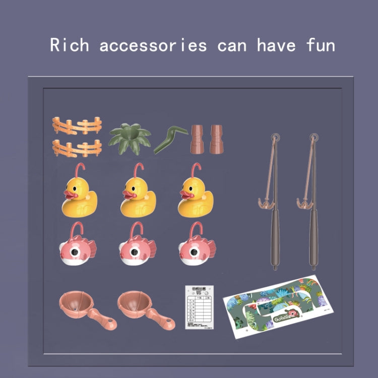 Casa de juegos para niños, ciclo eléctrico educativo, estación de pesca giratoria, juego acuático de verano, juego de juguetes, Green 6 Ducks, Pink 6 Ducks, Green 3 Fish 3 Ducks, Pink 3 Fish 3 Ducks