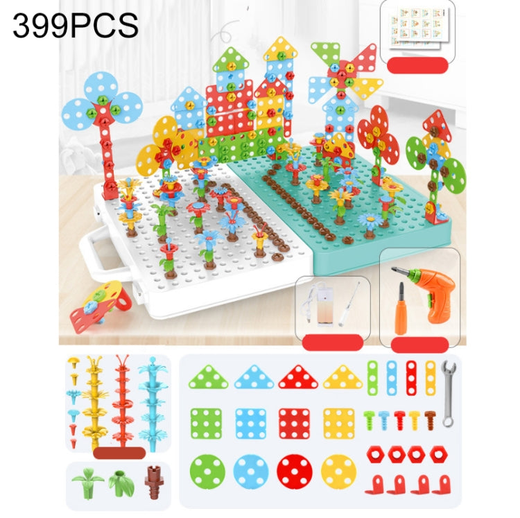 Caja de herramientas de montaje manual de juguete de taladro eléctrico para apretar tornillos para niños, Estilo:, 2D Plane + Manual Drill (188 PCS), 2D Plane + Electric Drill (189 PCS), 3D + Manual Drill (275 PCS), 3D + Electric Drill (276 PCS)       ...