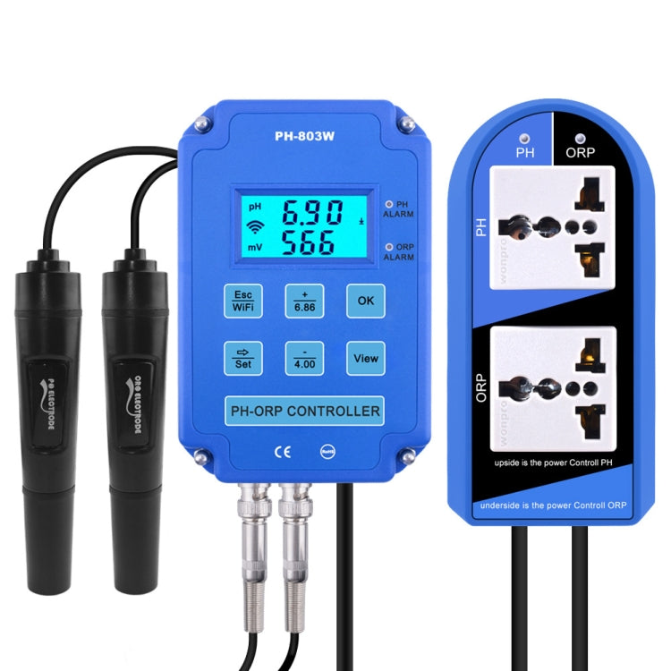 KL-803W teléfono móvil WIFI monitoreo Digital ácido-base y controlador Redox medidor de PH doméstico, enchufe de la UE
