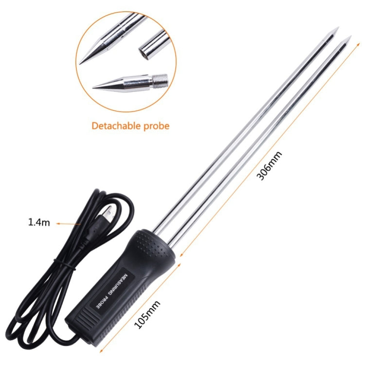 Probador de humedad de grano inteligente MD7822 Medidor de humedad digital de sonda ultralarga