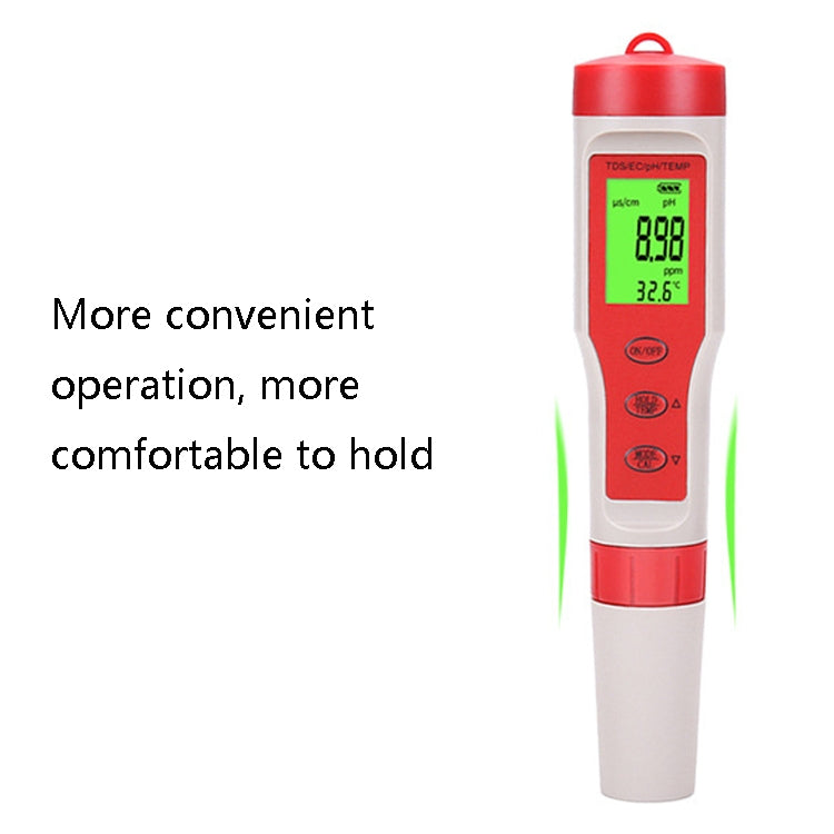 Probador de calidad del agua multifunción portátil 4 en 1 para PH/TDS/EC/TEMP, 4-in-1 Test Pen