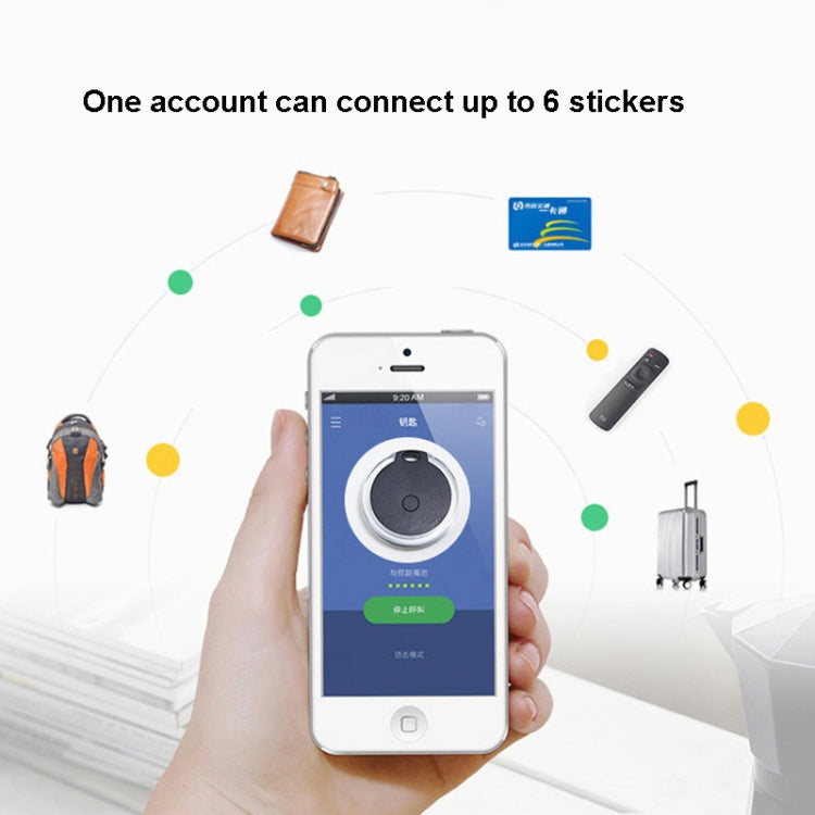 2 PCS Ronda Bluetooth Dispositivo antipérdida Tecla de teléfono móvil Alarma de búsqueda de objetos bidireccional