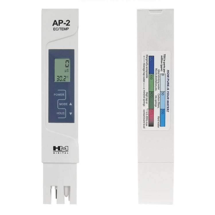 Pluma de conductividad AP-2 HM Medidor de conductividad de pluma TDS