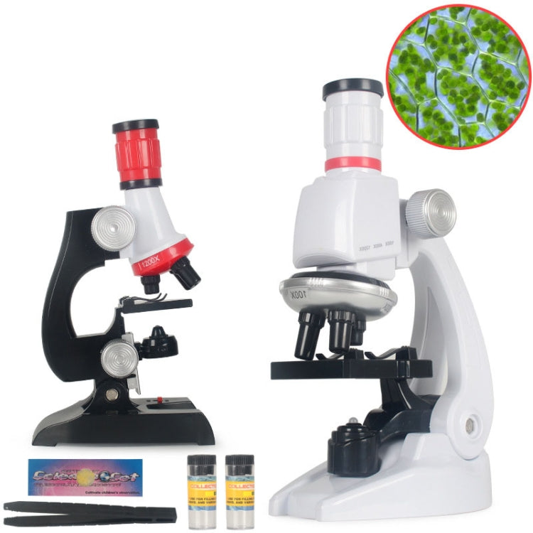 Educación temprana ciencia biológica 1200X microscopio ciencia y juguete educativo conjunto para niños, S, L