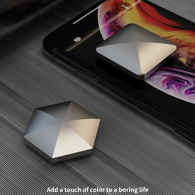Energía cinética de escritorio para ventilar el juguete giratorio para aliviar el estrés con la yema del dedo, Estilo:, Aluminum Alloy Quadrilateral Silver, Aluminum Alloy Hexagonal Silver, Stainless Steel Quadrilateral Silver                          ...