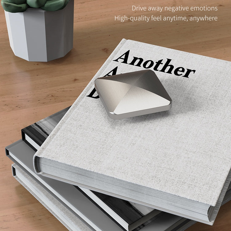 Energía cinética de escritorio para ventilar el juguete giratorio para aliviar el estrés con la yema del dedo, Estilo:, Aluminum Alloy Quadrilateral Silver, Aluminum Alloy Hexagonal Silver, Stainless Steel Quadrilateral Silver                          ...