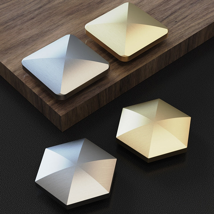 Energía cinética de escritorio para ventilar el juguete giratorio para aliviar el estrés con la yema del dedo, Estilo:, Aluminum Alloy Quadrilateral Silver, Aluminum Alloy Hexagonal Silver, Stainless Steel Quadrilateral Silver                          ...