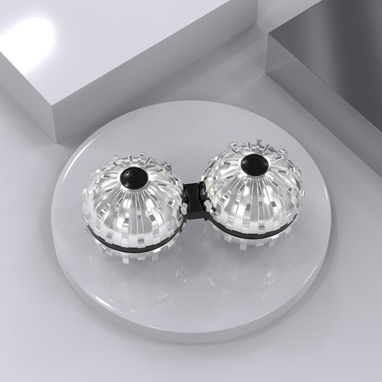 Bola de masaje siamés, juguete giratorio con yema del dedo, artefacto de descompresión, (Silver), (Black), (Bronze), (Red Copper)