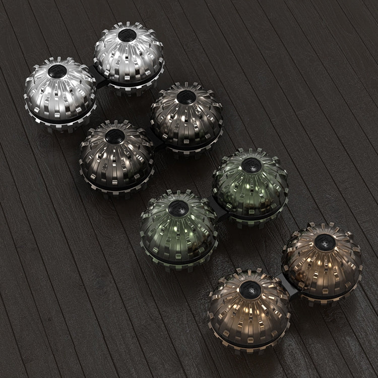 Bola de masaje siamés, juguete giratorio con yema del dedo, artefacto de descompresión, (Silver), (Black), (Bronze), (Red Copper)