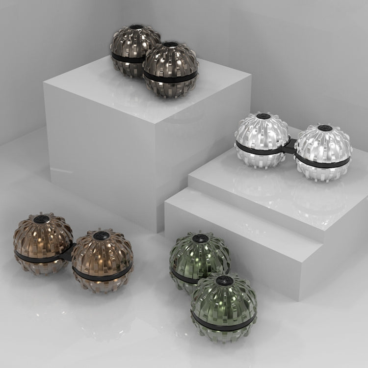 Bola de masaje siamés, juguete giratorio con yema del dedo, artefacto de descompresión, (Silver), (Black), (Bronze), (Red Copper)