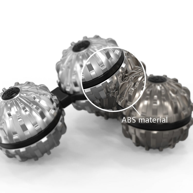 Bola de masaje siamés, juguete giratorio con yema del dedo, artefacto de descompresión, (Silver), (Black), (Bronze), (Red Copper)