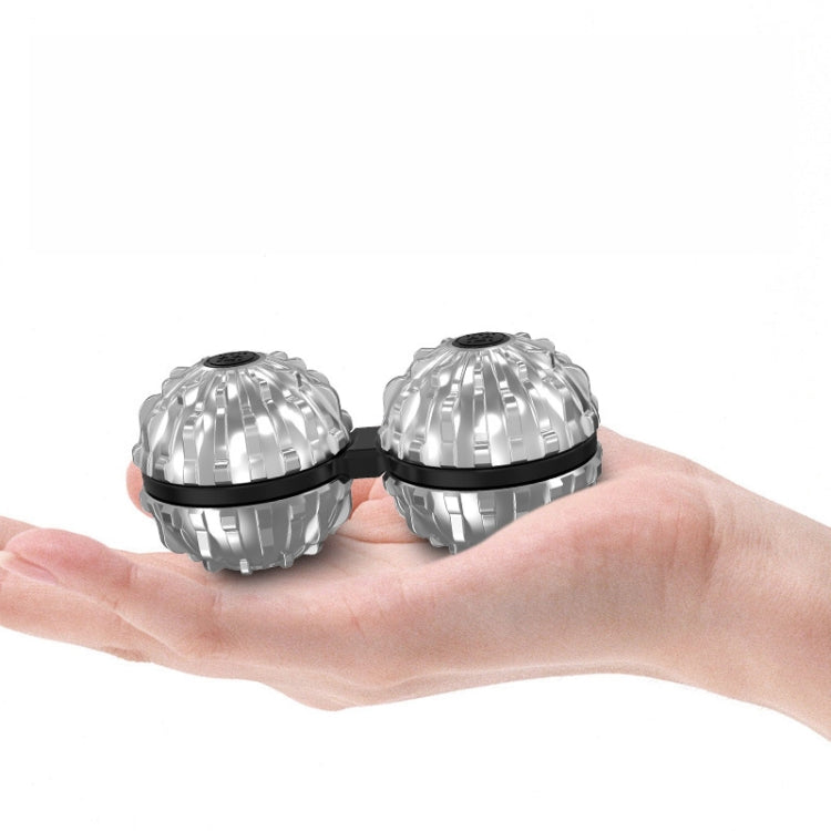 Bola de masaje siamés, juguete giratorio con yema del dedo, artefacto de descompresión, (Silver), (Black), (Bronze), (Red Copper)