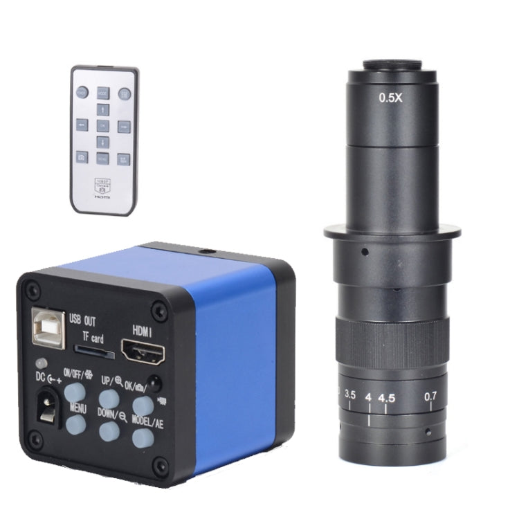 Cámara industrial de 16 millones de píxeles + 0745 Lente de cámara de enfoque ajustable CCD Microscopio electrónico fotográfico de alta definición, 16 Million Pixel