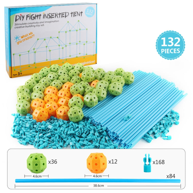 132 en 1 tienda de campaña DIY juguete de montaje casa de juego DIY tienda de campaña para niños juguete de construcción, 132 in 1