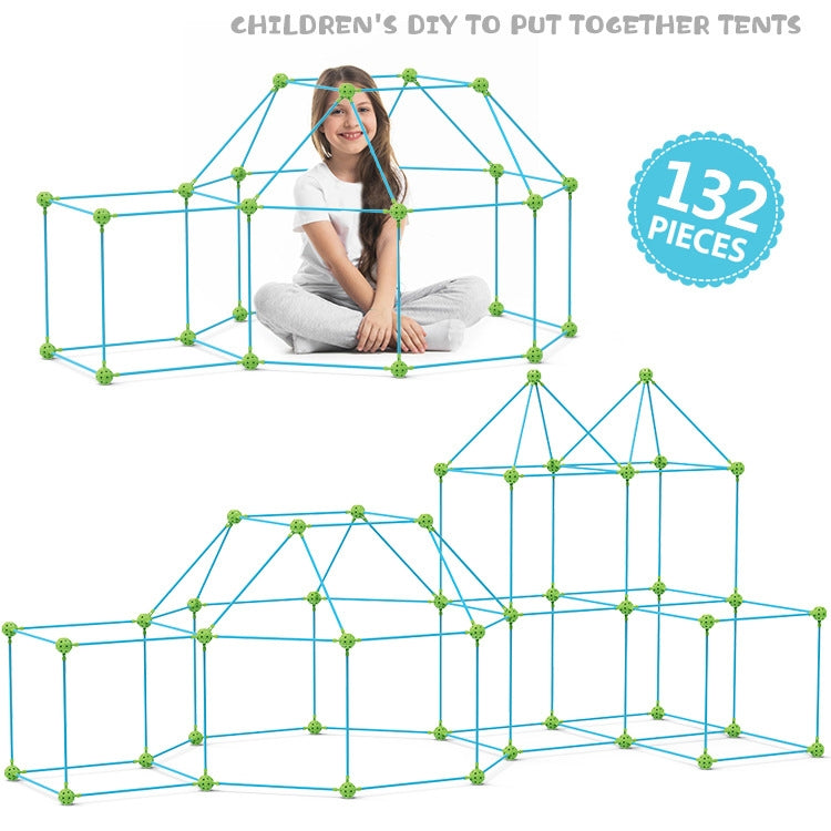 132 en 1 tienda de campaña DIY juguete de montaje casa de juego DIY tienda de campaña para niños juguete de construcción, 132 in 1