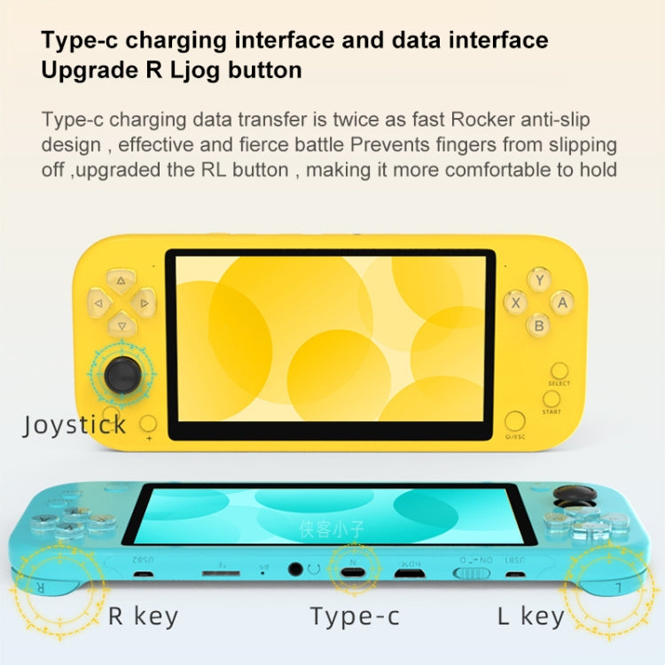 Consola de juegos portátil X20 LIFE Classic Games con pantalla de 5,1 pulgadas y memoria de 8 GB, compatible con salida HDMI, X20 LIFE / Yellow, X20 LIFE / Blue, X20 LIFE / Gray