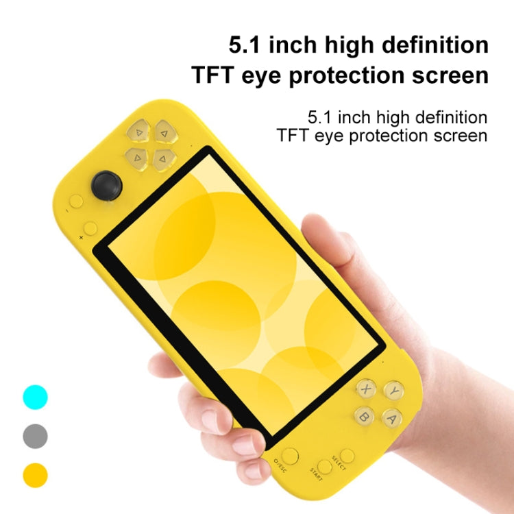Consola de juegos portátil X20 LIFE Classic Games con pantalla de 5,1 pulgadas y memoria de 8 GB, compatible con salida HDMI, X20 LIFE / Yellow, X20 LIFE / Blue, X20 LIFE / Gray